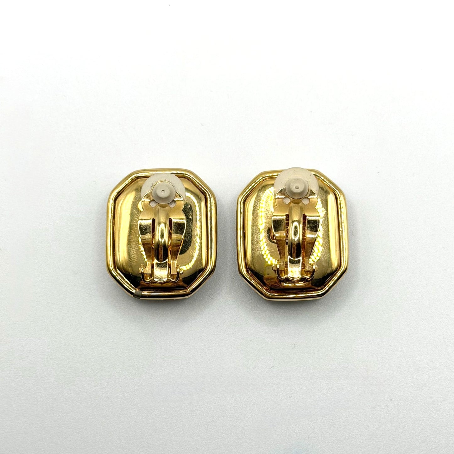 S.A.L. Swarovski Gold-Tone Pink Crystal Pave Clip Earrings