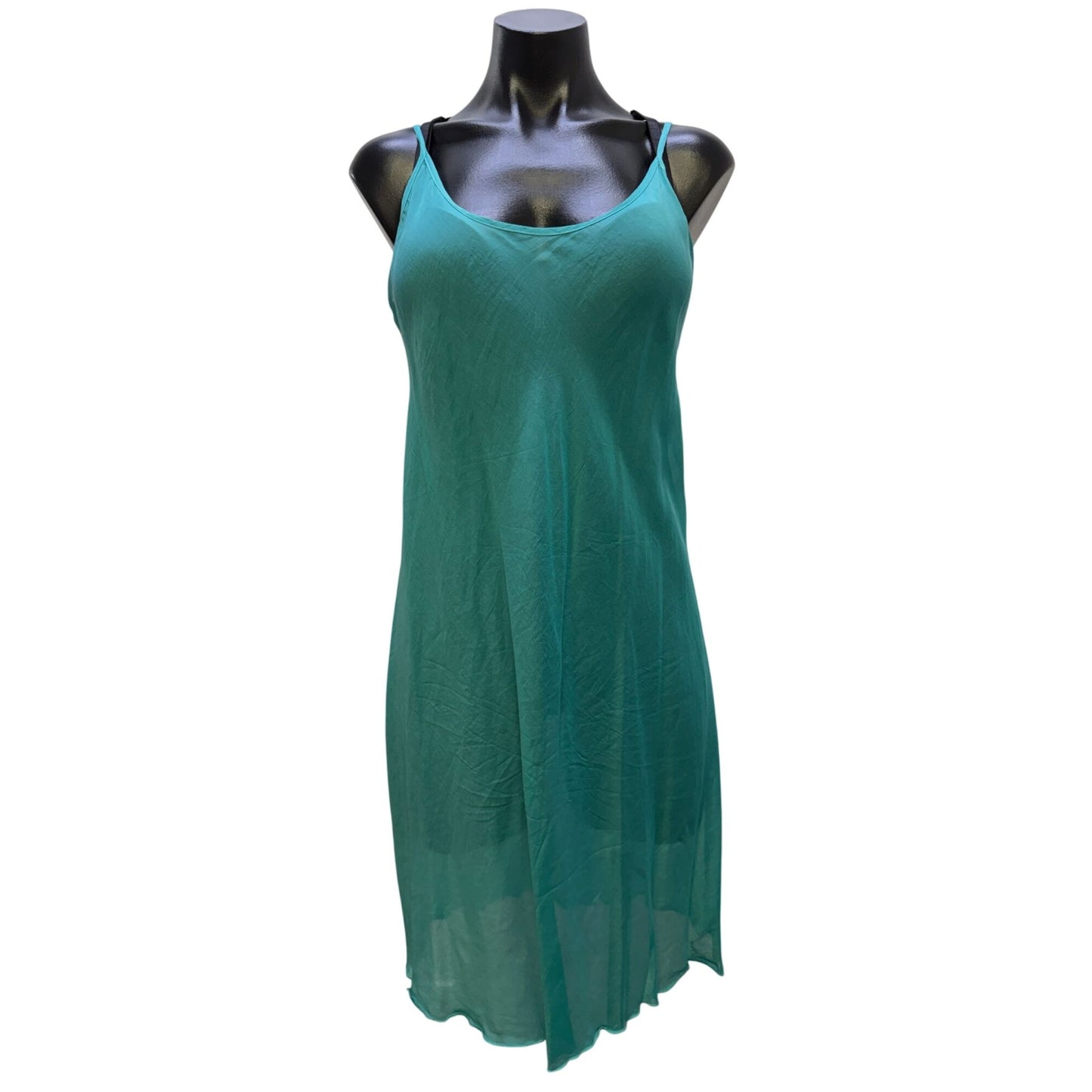 Johnny Was Blue Multi Floral Maxi Dress & Slip Set Size S