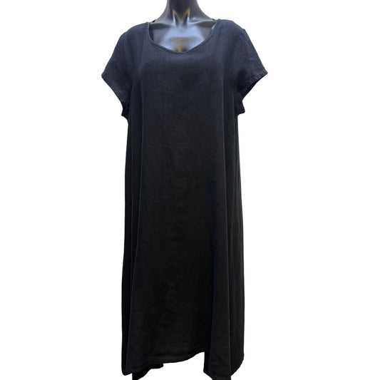 Bryn Walker Black Linen Dress M