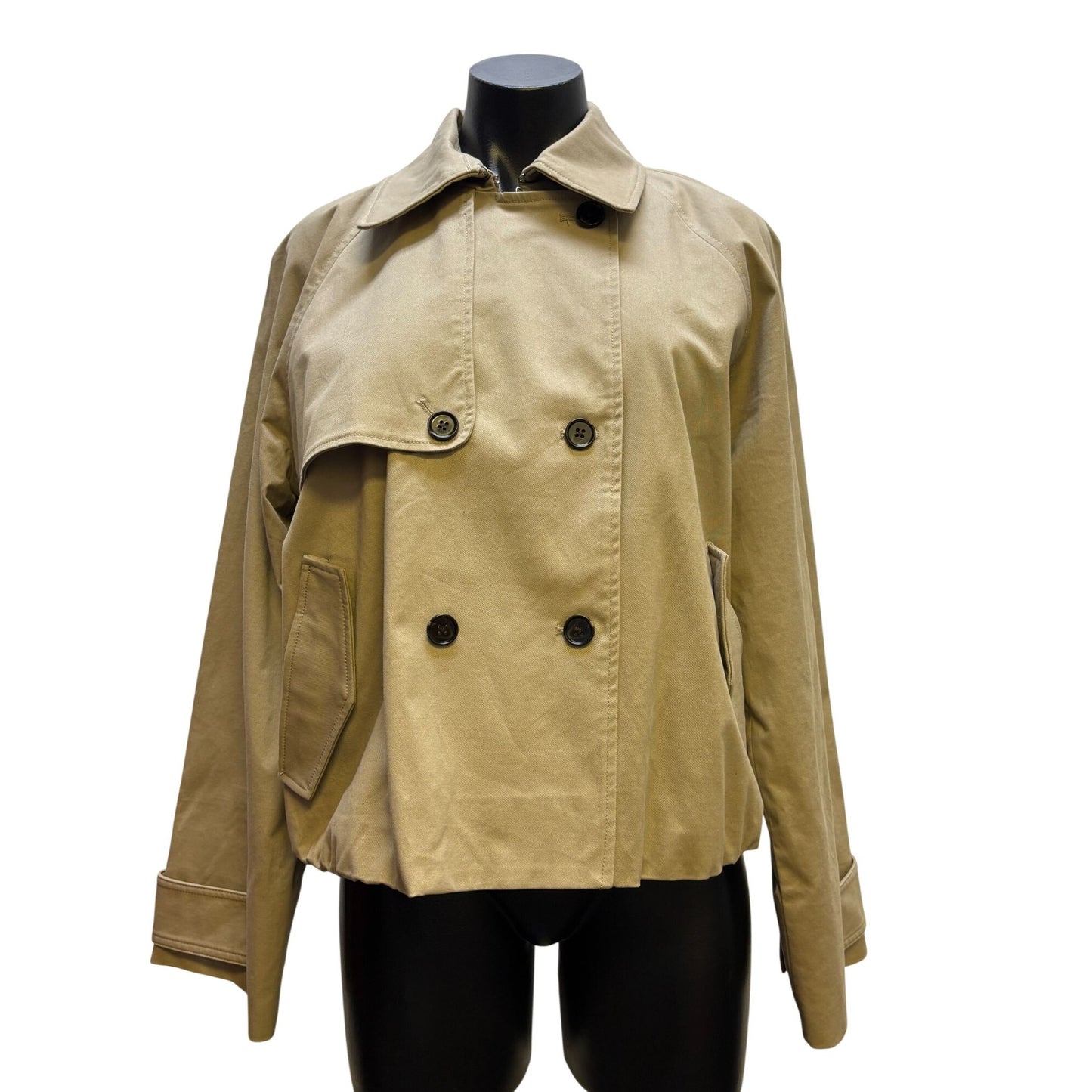 NWT Rails Khaki Double-Breasted Cropped Jacket Size L