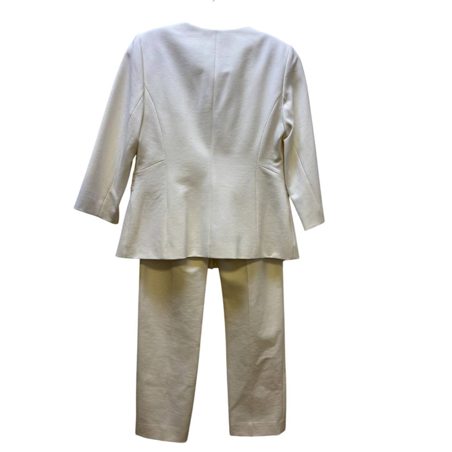 NWT Chicos Ecru Two-Piece Suit Blazer & Trousers  Size 0