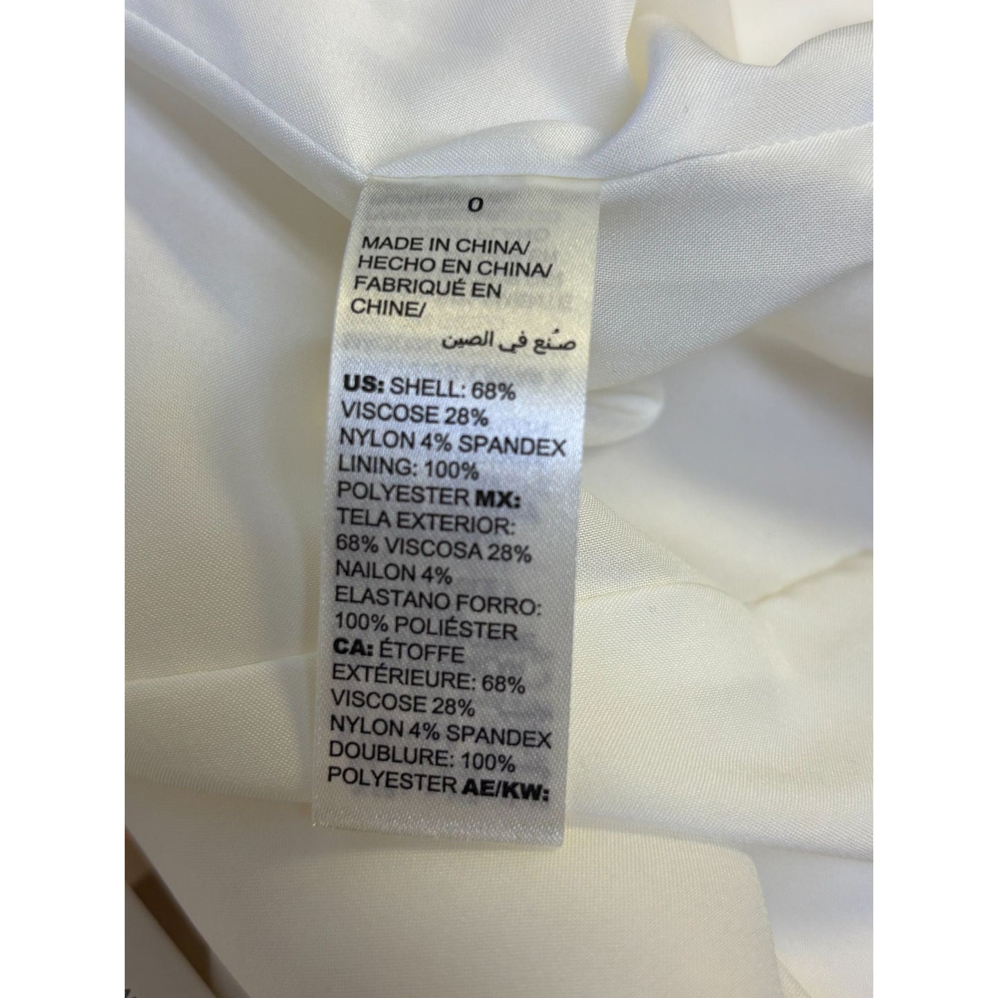 NWT Chicos Ecru Two-Piece Suit Blazer & Trousers  Size 0