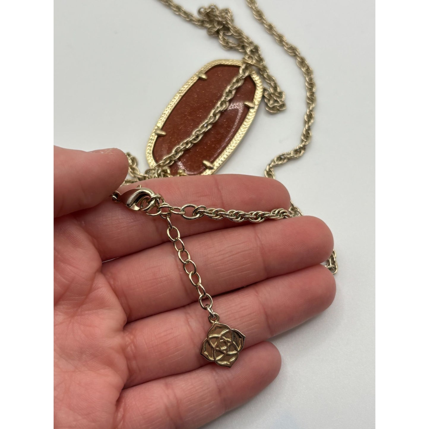 Kendra Scott Goldstone Pendant Necklace With Tassel & Chain