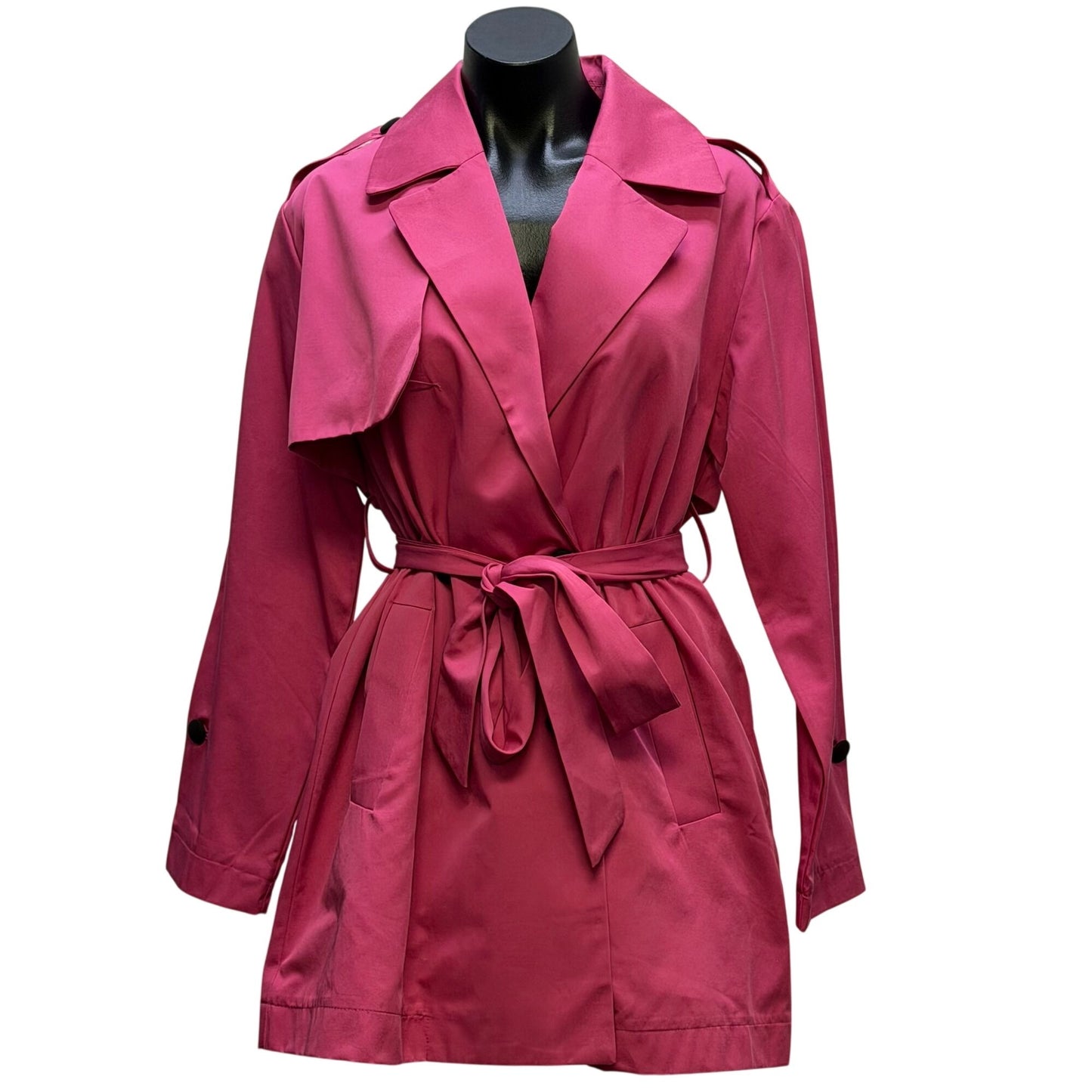 Lascana NWT Belted Pink Jacket Double-Breasted Long Sleeve Size 4