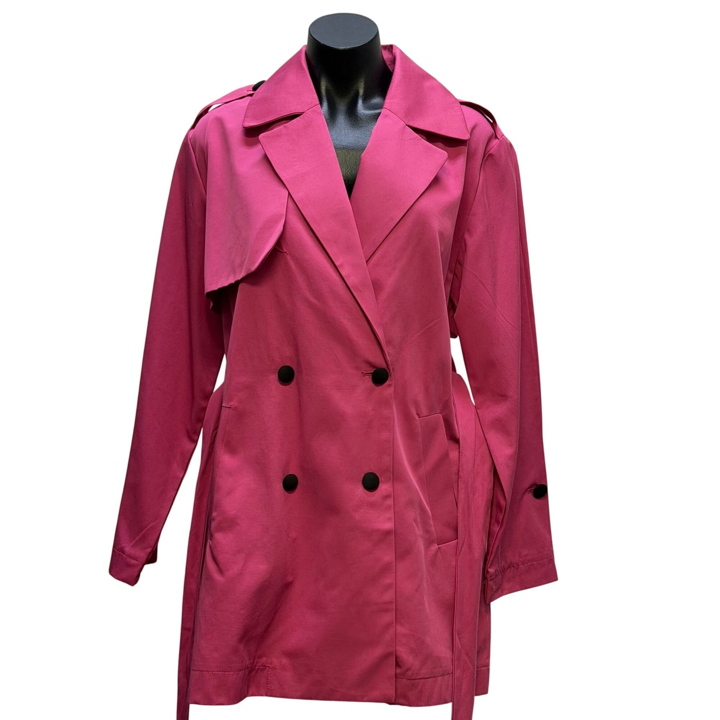 Lascana NWT Belted Pink Jacket Double-Breasted Long Sleeve Size 4