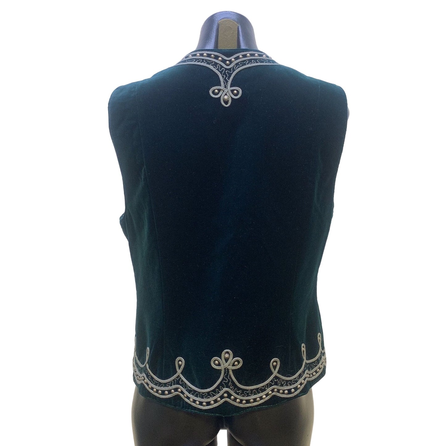 Vintage Double D Ranch Velvet Embroidered, Appliques, & Studded Vest Size Medium