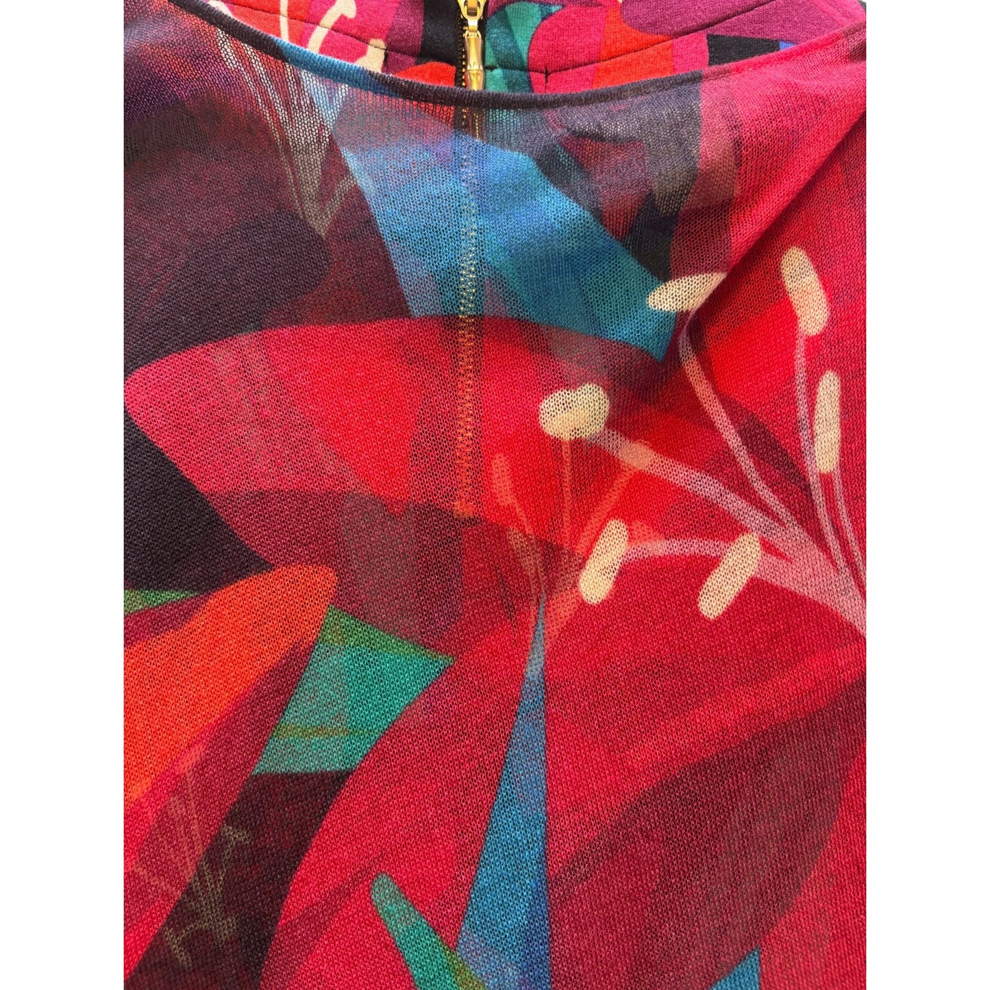 2p Tommy Bahama Floral Print Dress Matching Cover-Up Red Multicolor L