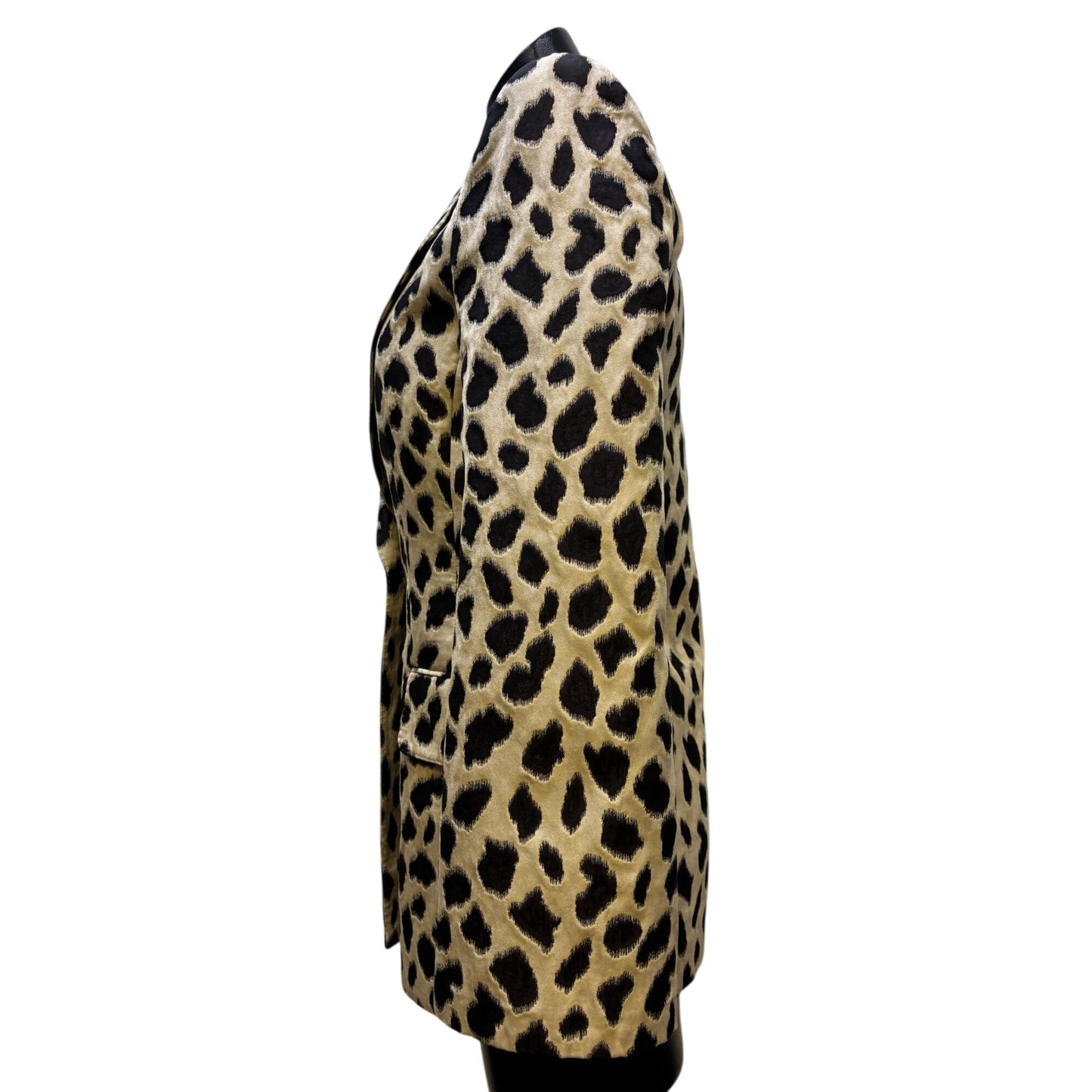 Giorgio Armani Leopard Print Blazer Jacket Tan Brown S