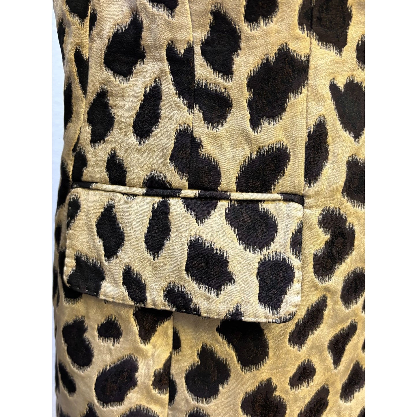 Giorgio Armani Leopard Print Blazer Jacket Tan Brown S