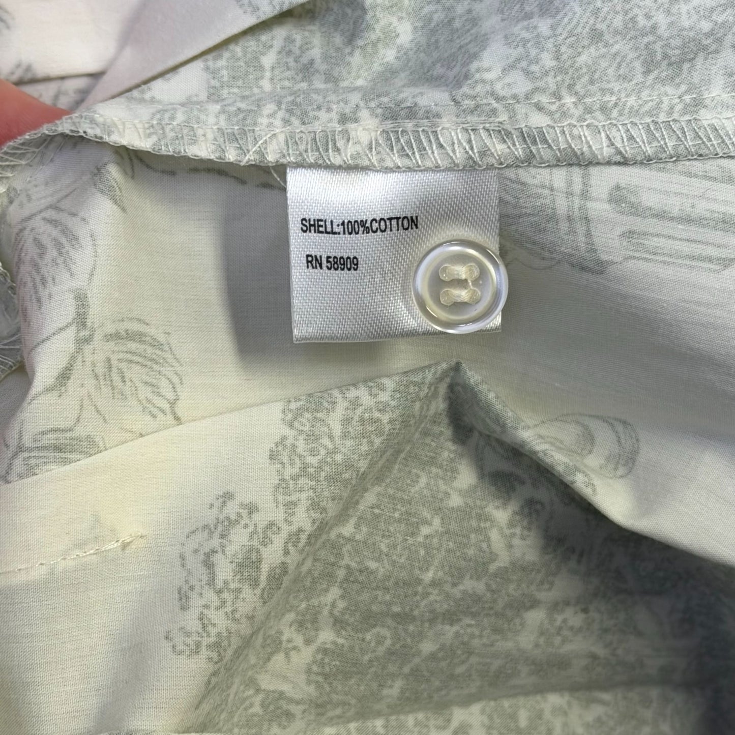 NWT Alex Marie Green & White Short Sleeve Button-Up Blouse Size 2