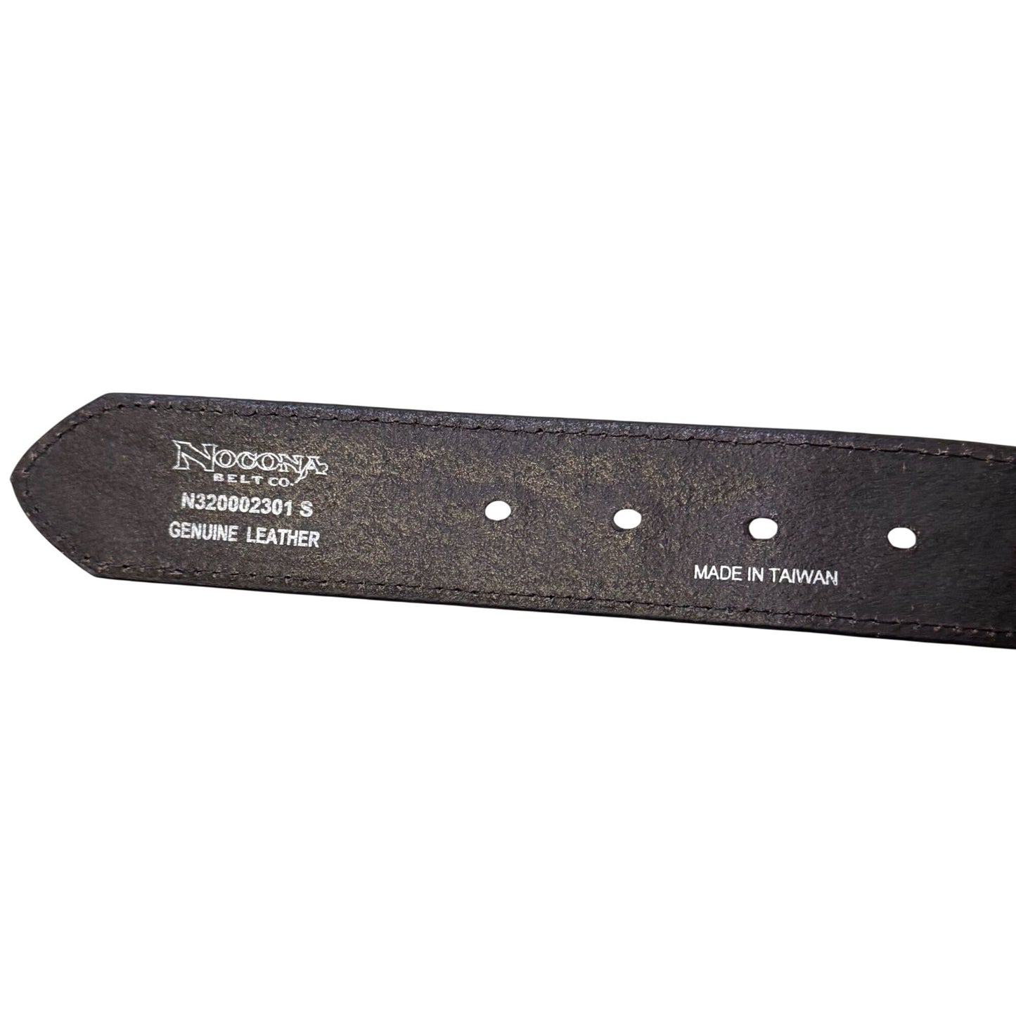 Nocona Belt Co. Genuine Leather Black Western Belt With Floral Embossing