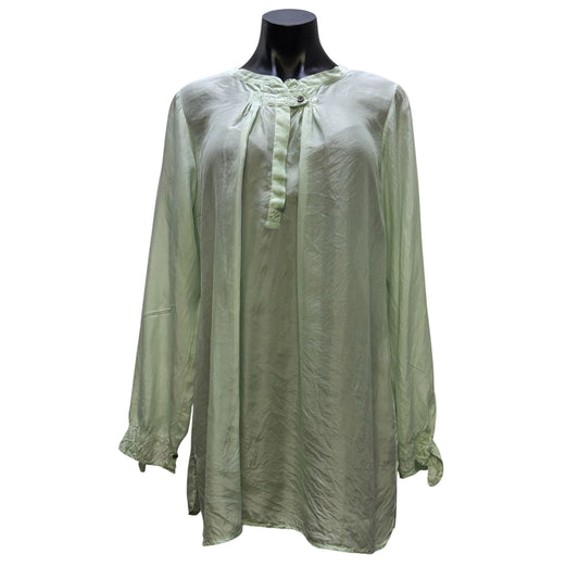 Pete & Greta Mint Green Long Sleeve Blouse Size S