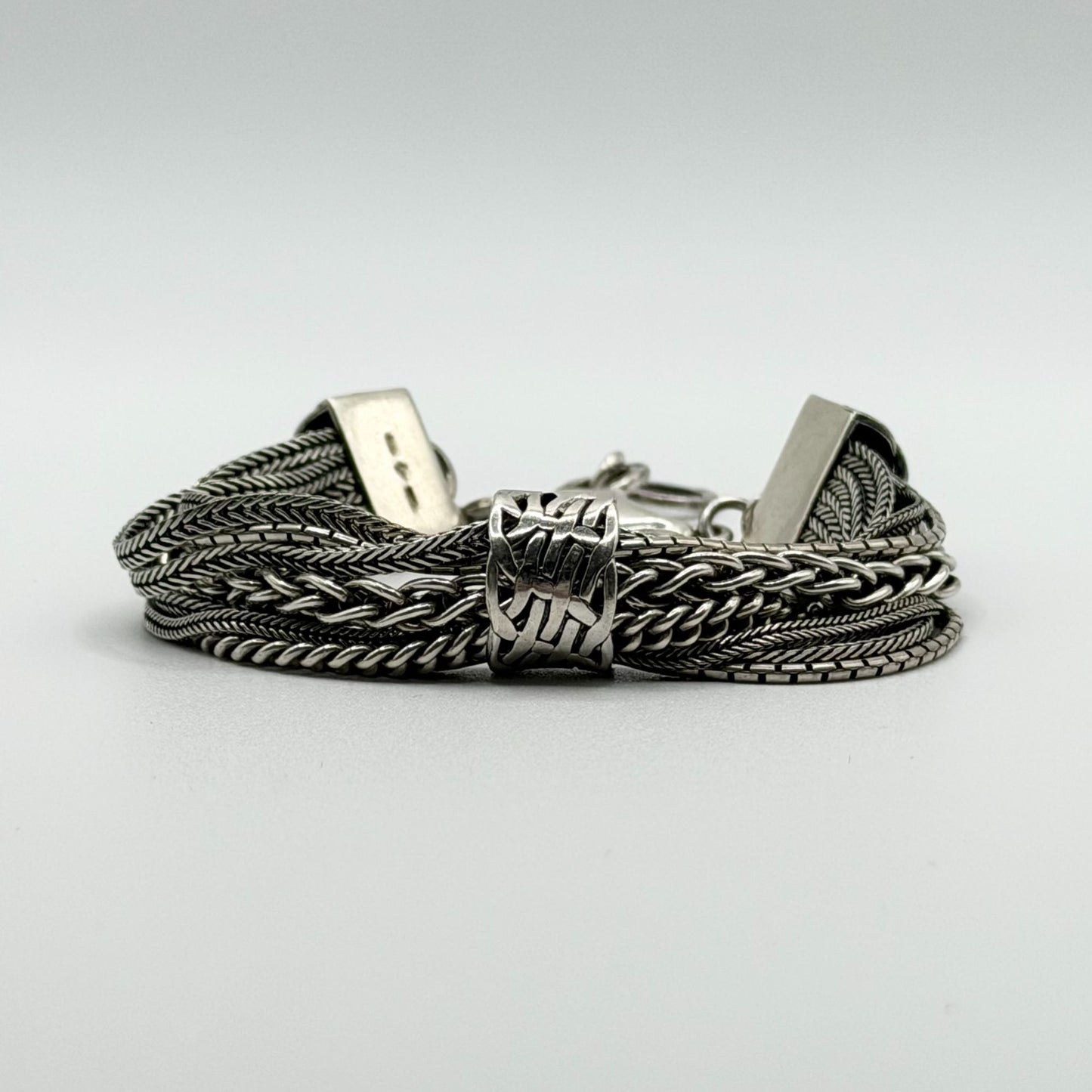 Silpada Talk Of The Town Multi-Chain 925 Sterling Silver Adjustable Bracelet
