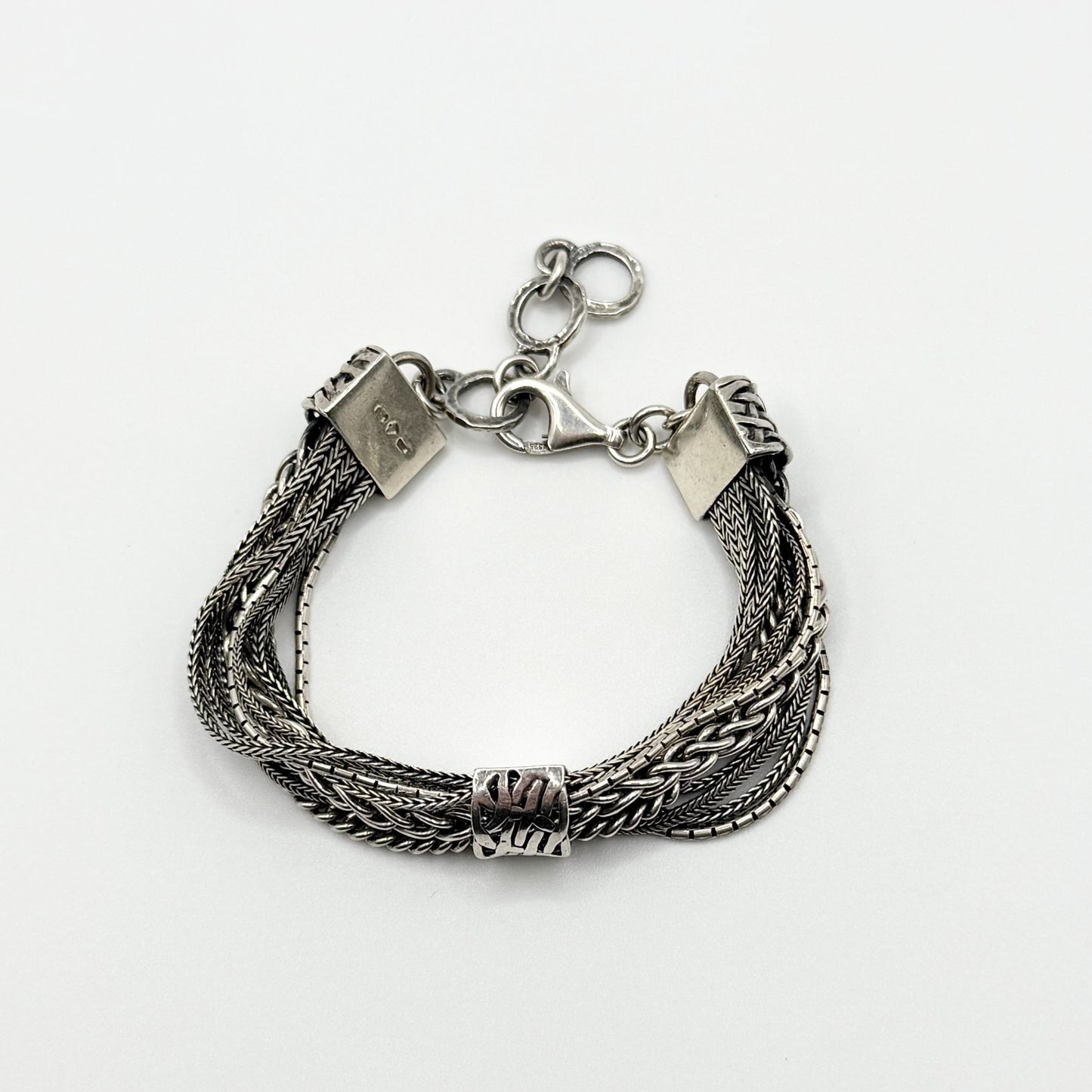 Silpada Talk Of The Town Multi-Chain 925 Sterling Silver Adjustable Bracelet