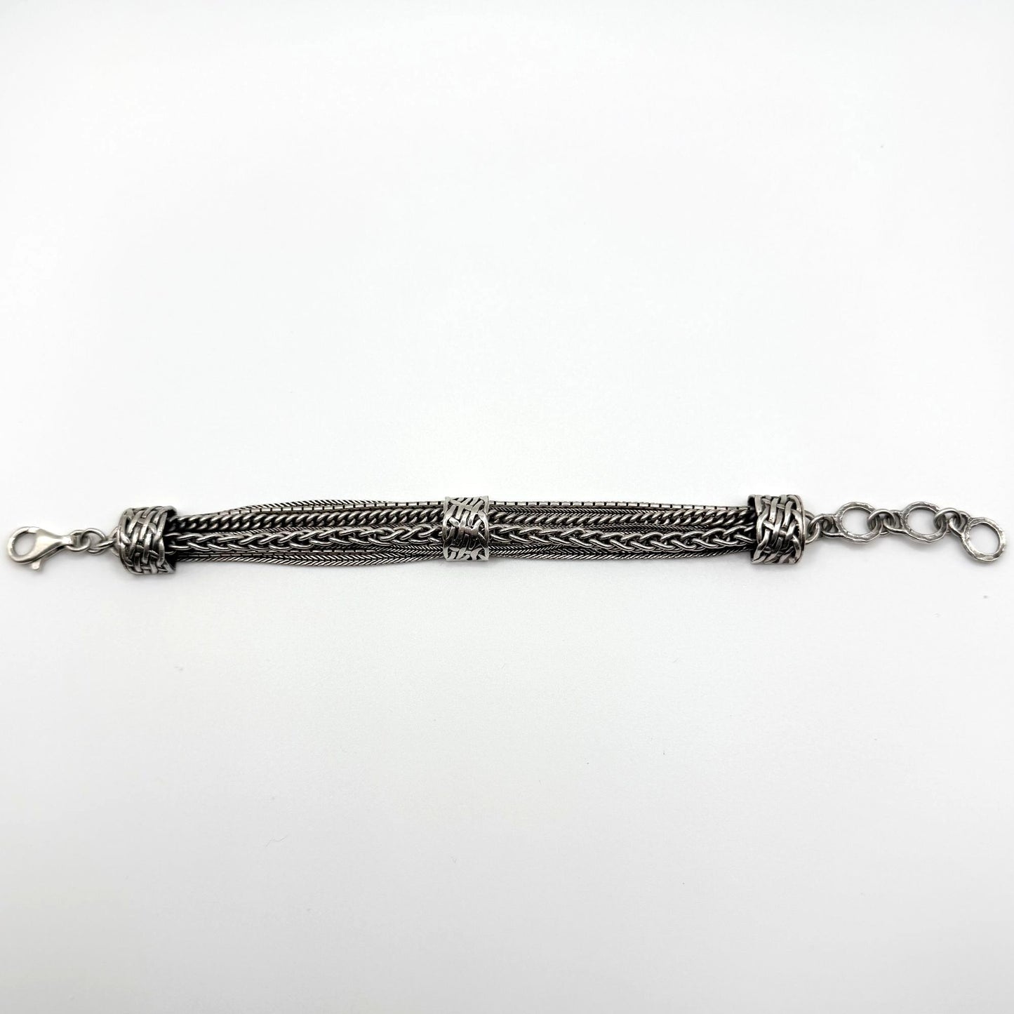 Silpada Talk Of The Town Multi-Chain 925 Sterling Silver Adjustable Bracelet