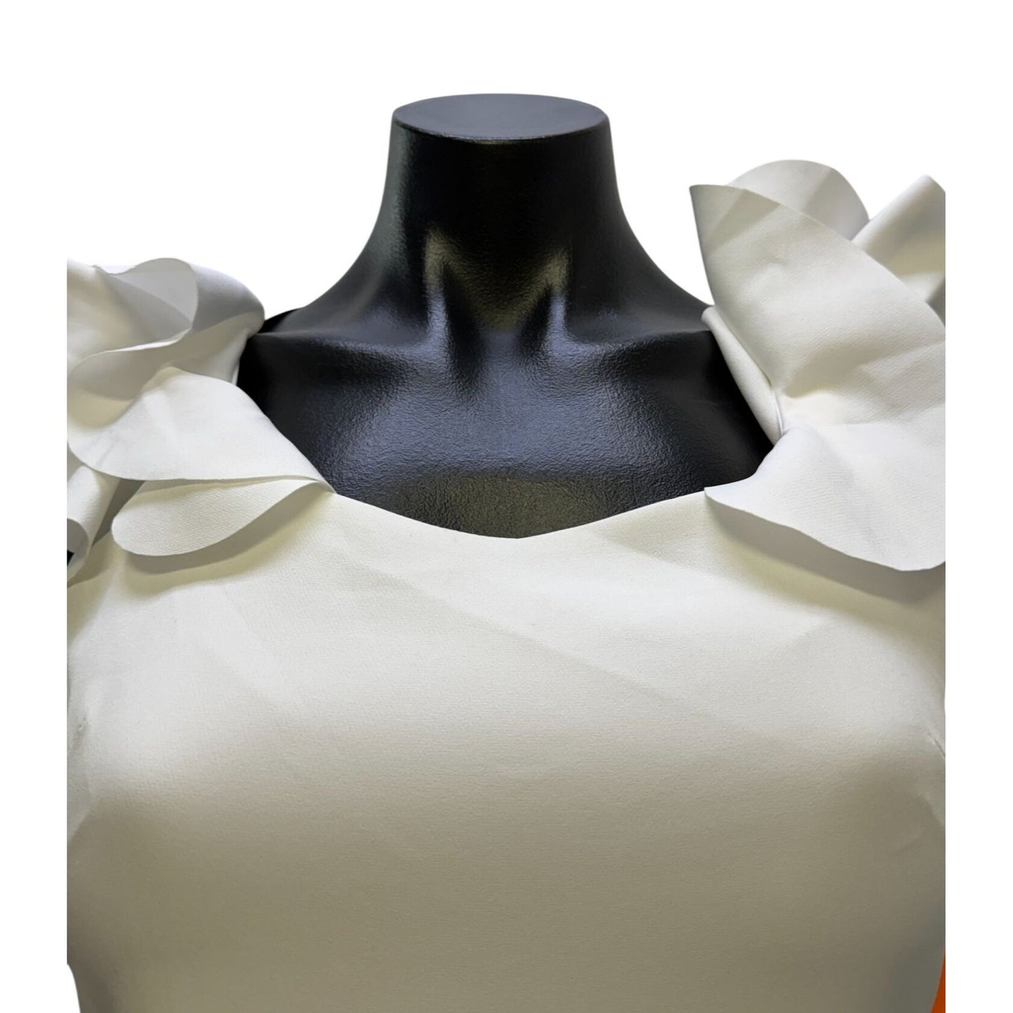 NWT Catchall Embellished White Maxi Dress With 3D Floral Details S