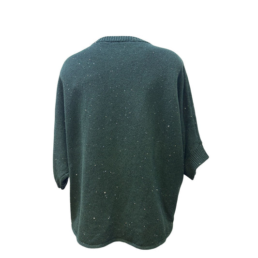 Fabiana Filippi Green Silk/Cotton Sweater Green 8/M