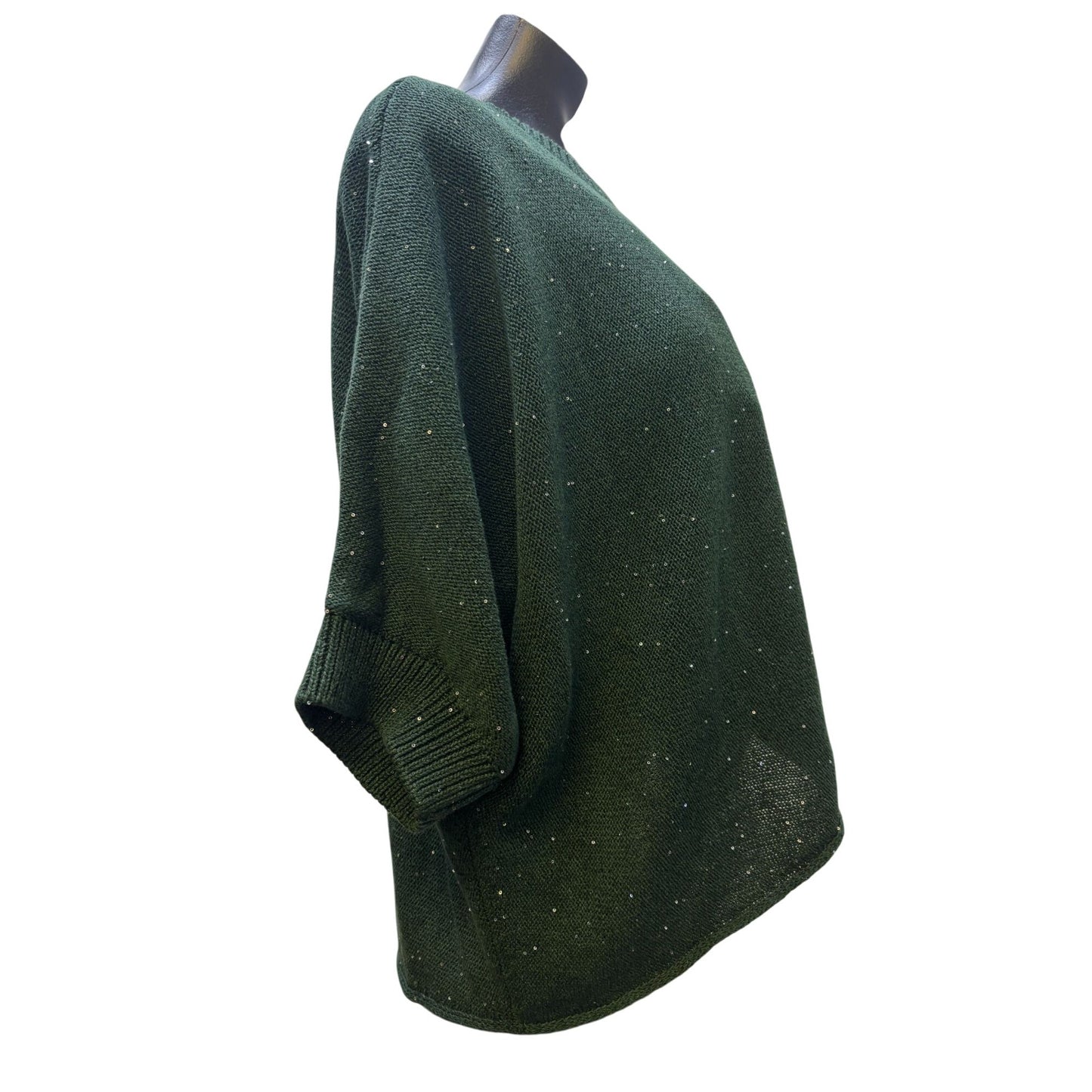 Fabiana Filippi Green Silk/Cotton Sweater Green 8/M