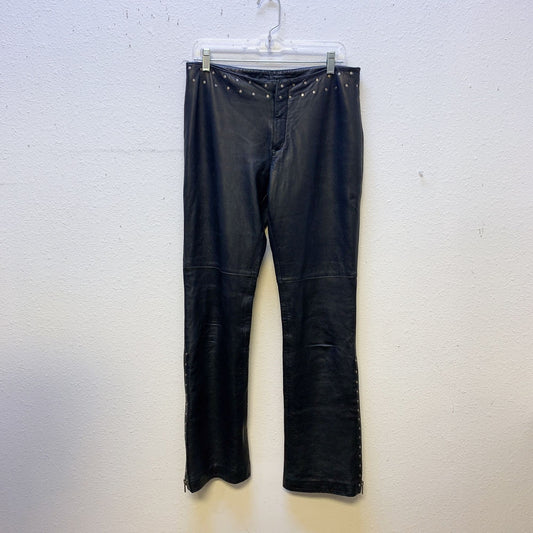 Harley-Davidson Black Leather Motorcycle Pants Size 8/36
