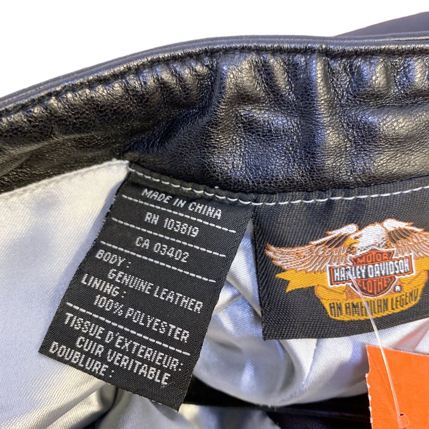 Harley-Davidson Black Leather Motorcycle Pants Size 8/36