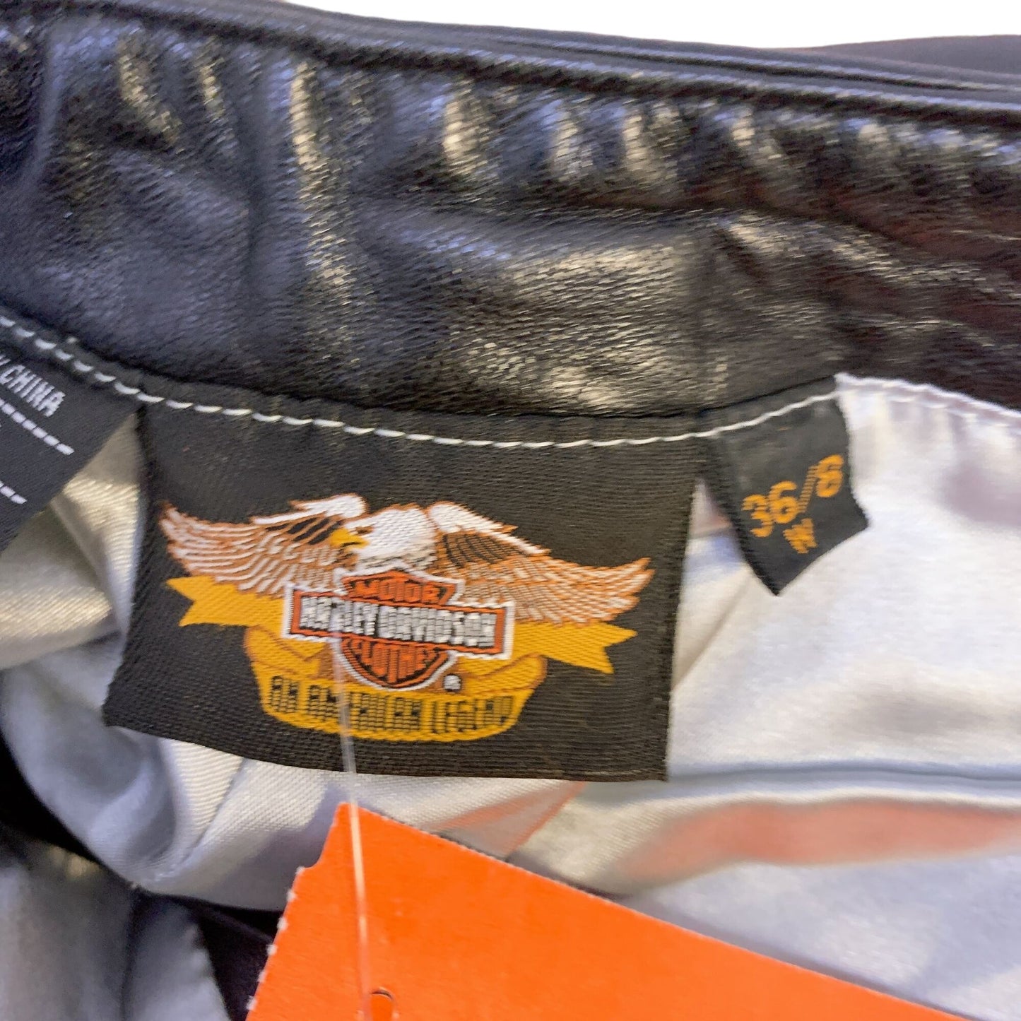 Harley-Davidson Black Leather Motorcycle Pants Size 8/36