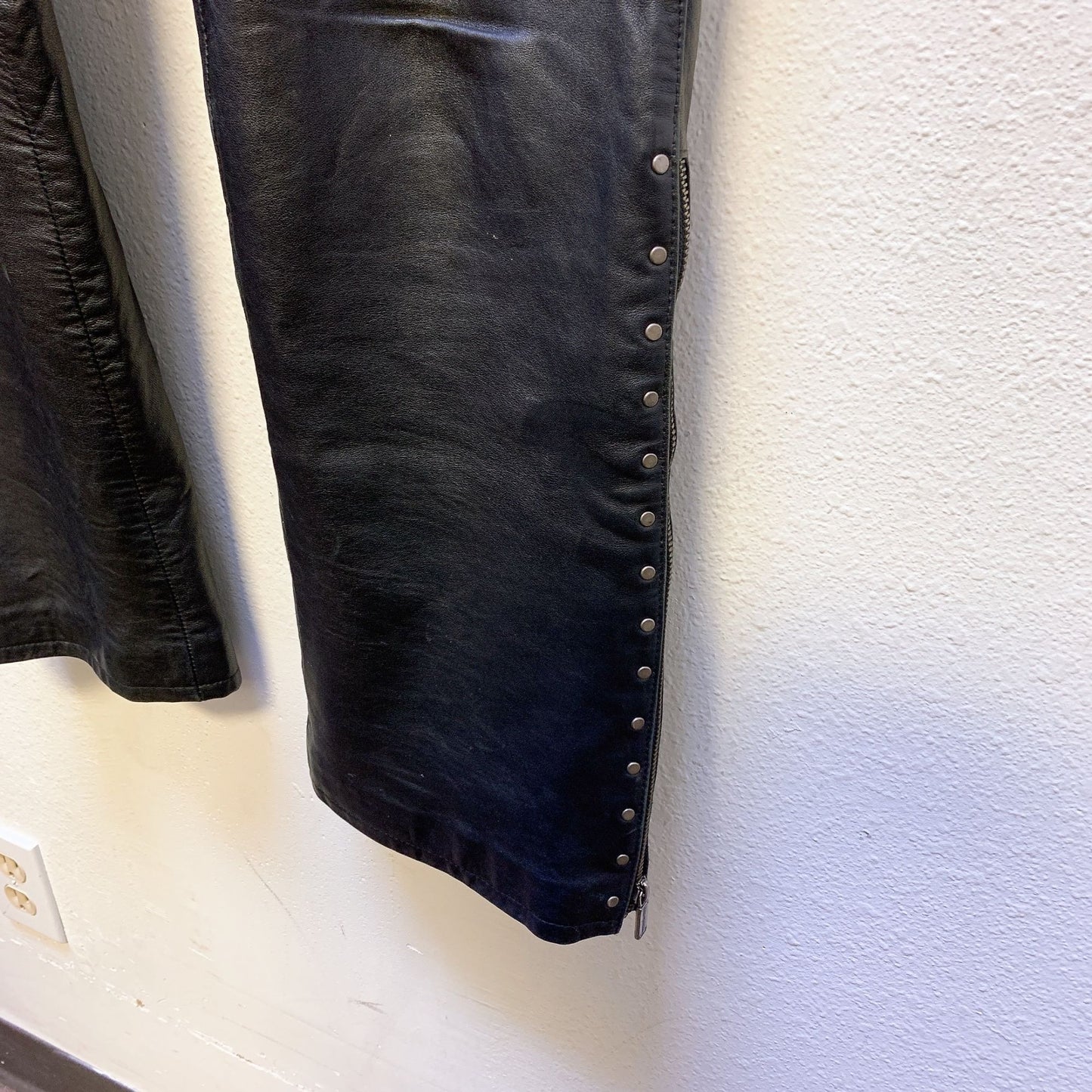 Harley-Davidson Black Leather Motorcycle Pants Size 8/36