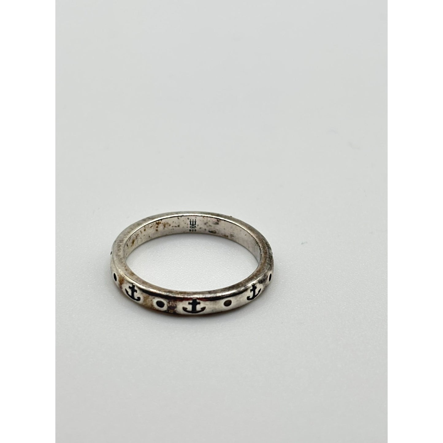 925 James Avery Sterling Silver Anchor Band Ring Size 8.5