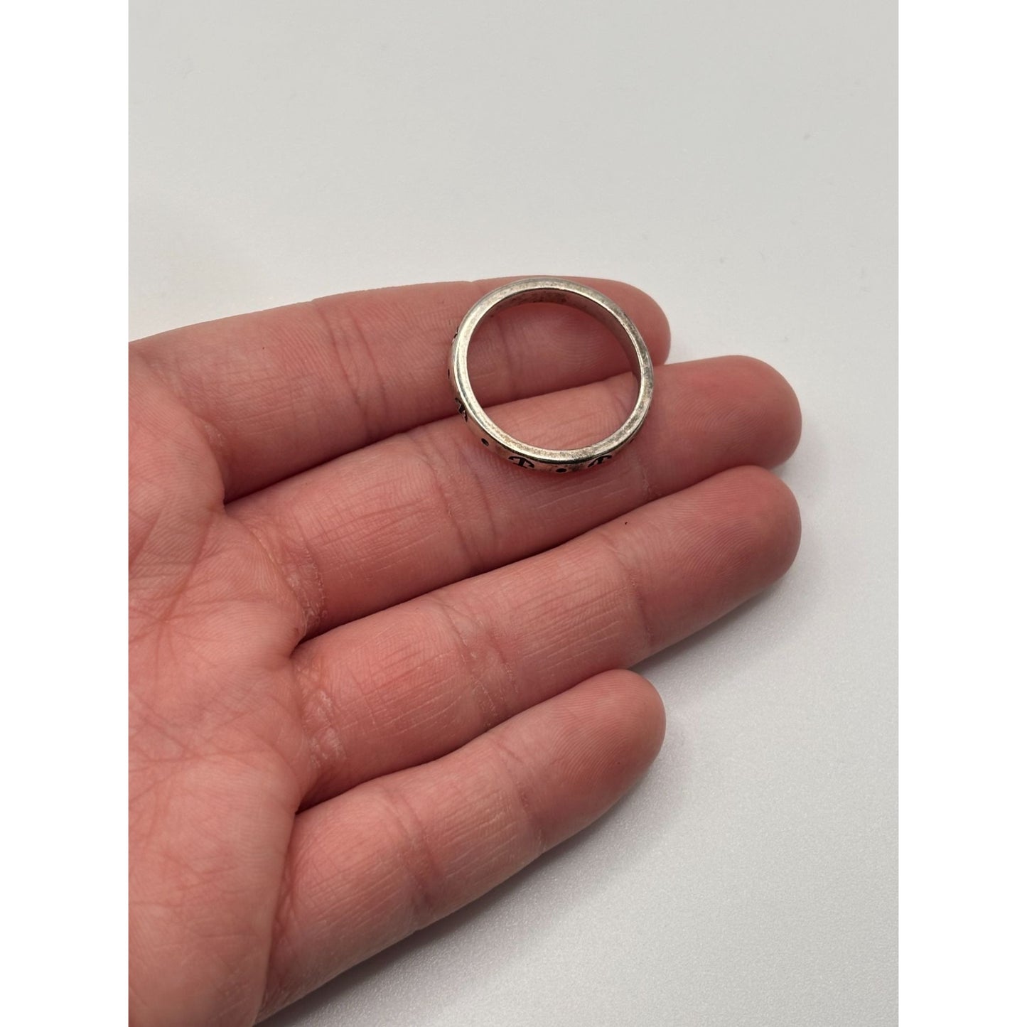 925 James Avery Sterling Silver Anchor Band Ring Size 8.5