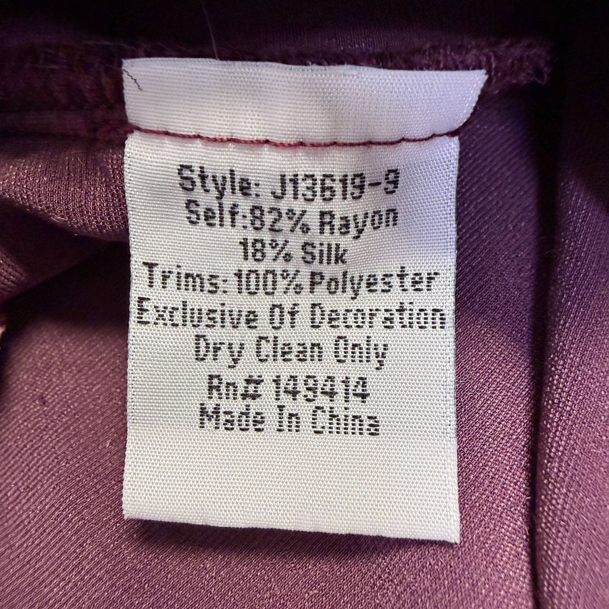 Johnny Was Velvet Embroidered Blouse Wine Multi XL
