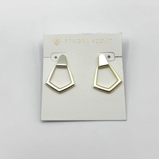 Kendra Scott Gold Plated Geometric Hoop Earrings