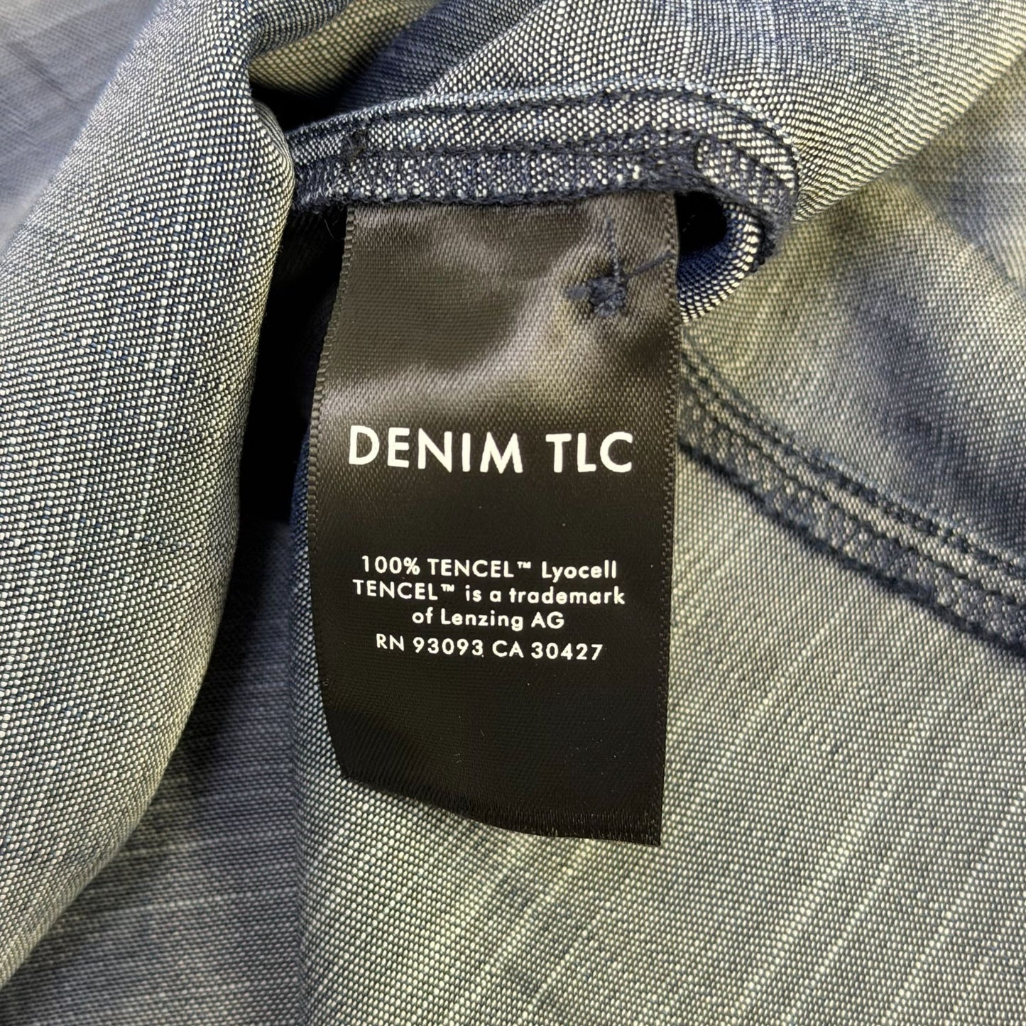 NWT Nic+Zoe Dark Wash Sleeveless Denim Tunic Dress With Frayed Hem XL
