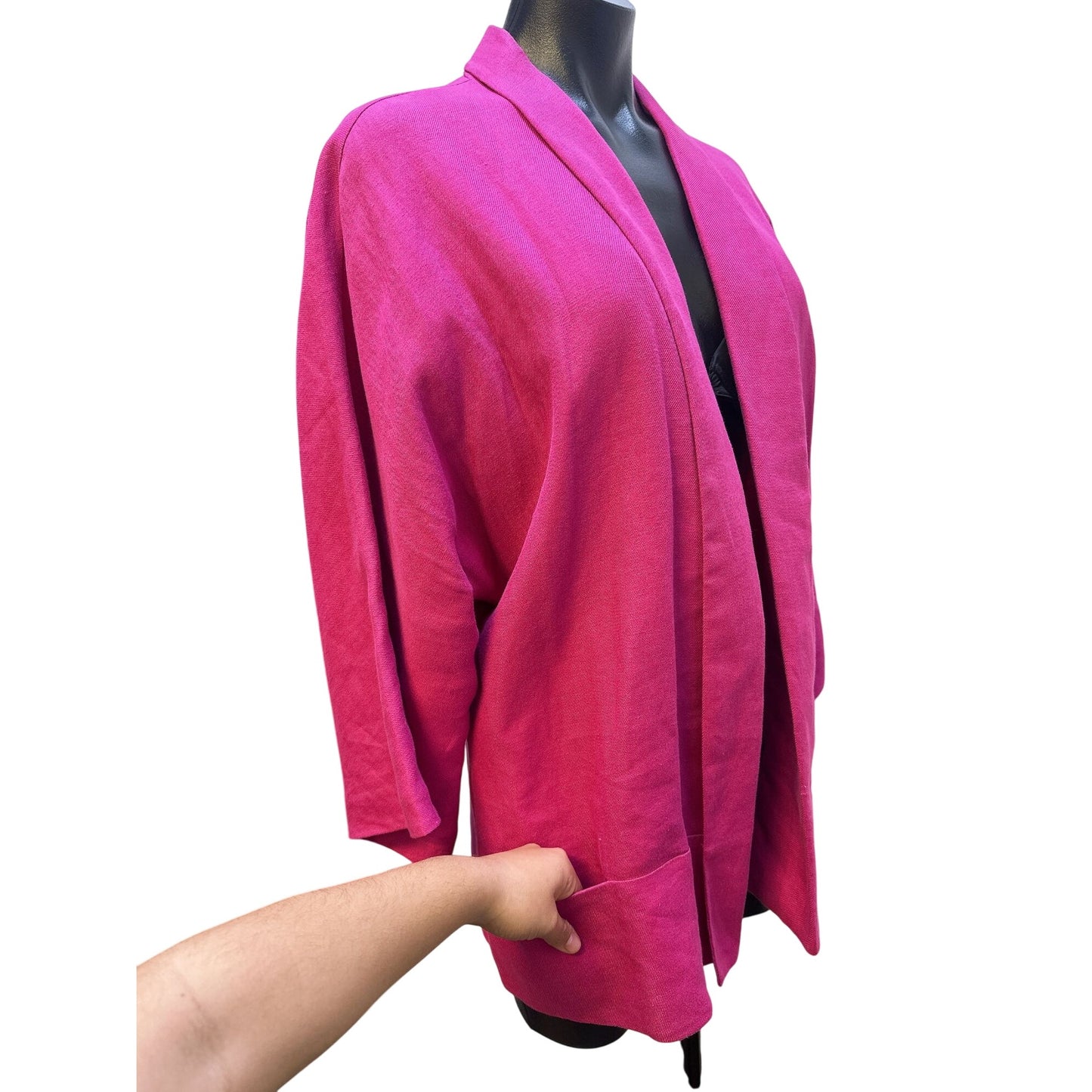 Lafayette 148 Open Front Kimono Cardigan Relaxed Fit w/Two Front Pockets Size XL