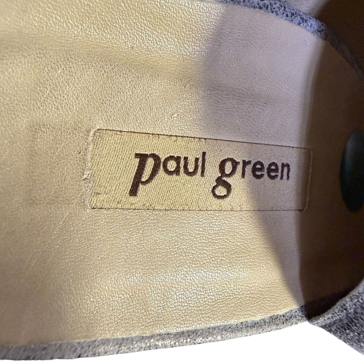 Paul Green Metallic Block Heel Open-Toe Sandal Booties 5.5
