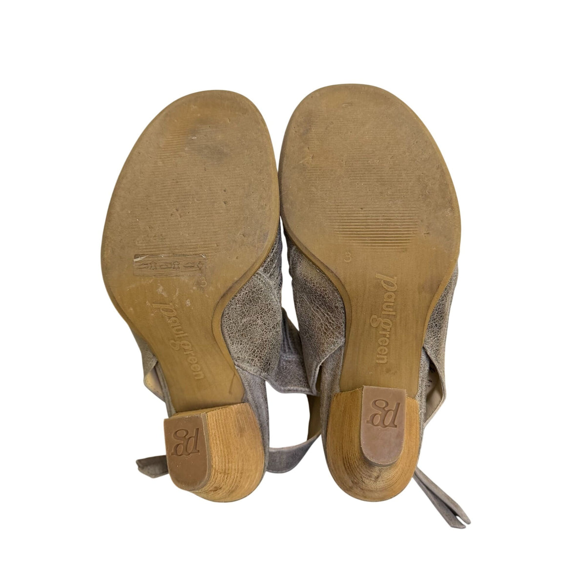 Paul Green Metallic Block Heel Open-Toe Sandal Booties 5.5