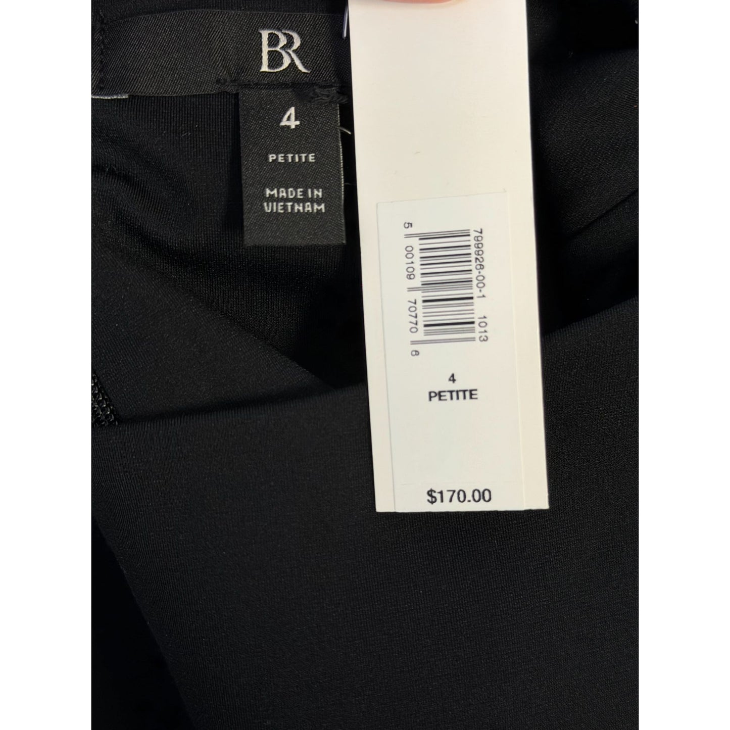 NWT Banana Republic Black Sleeveless Midi Dress Petite Size 4