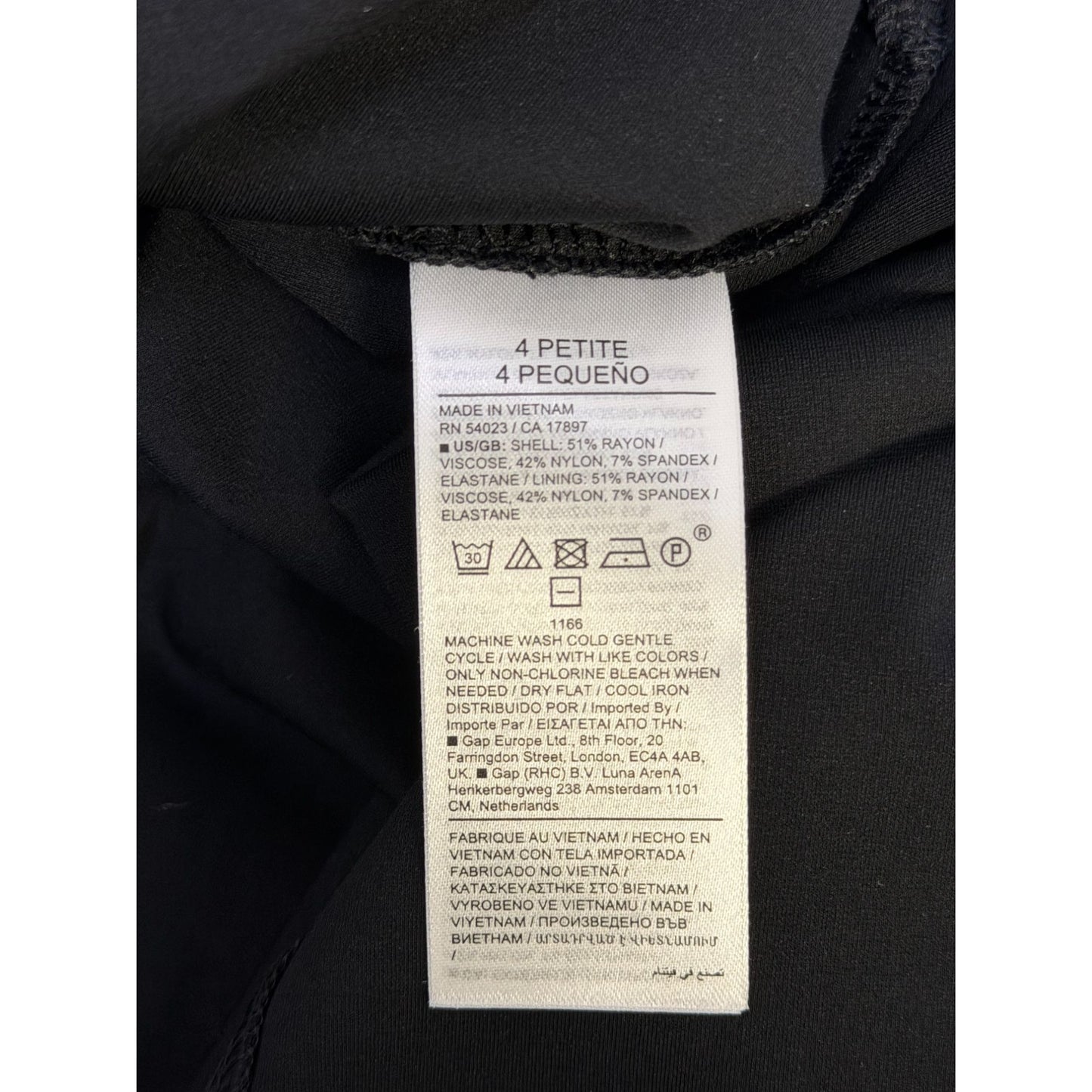 NWT Banana Republic Black Sleeveless Midi Dress Petite Size 4