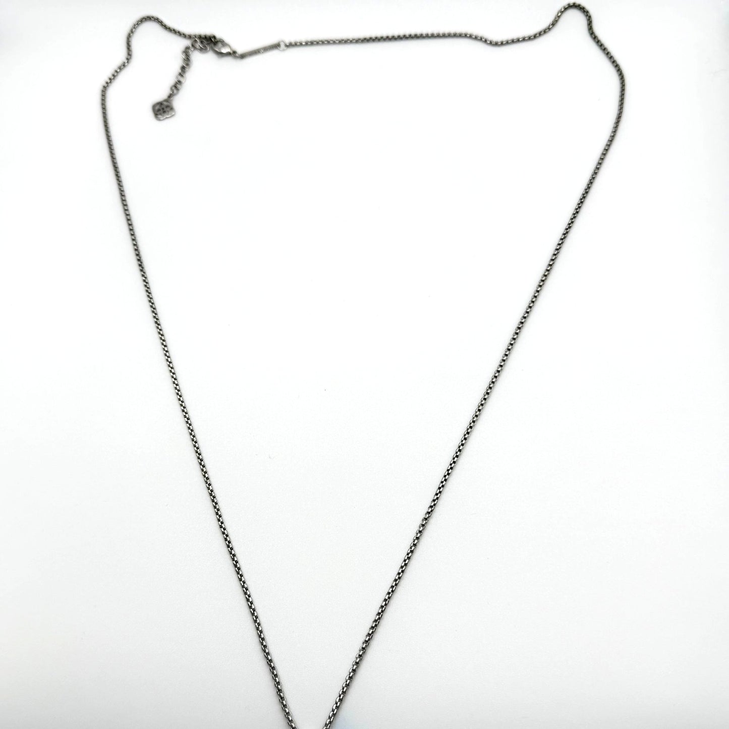 Kendra Scott Silver Tone Necklace With Pink Stone Pendant & Tassel Accent