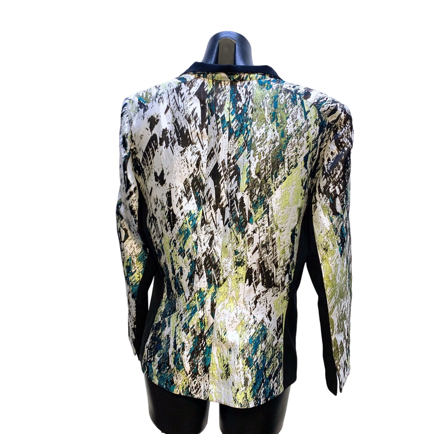 Lafayette 148 Colorful Abstract Print Brocade Blazer Jacket 12