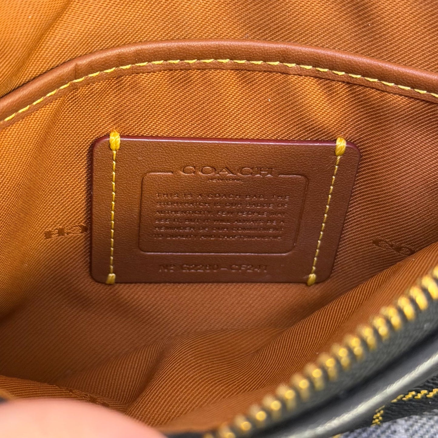 Coach Crossbody Bag Gray/Black Plaid Gold Hardware