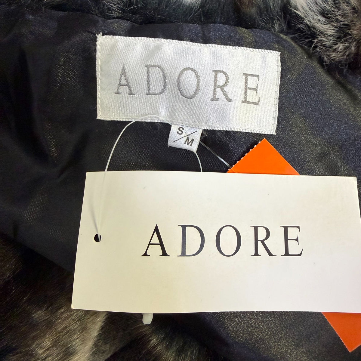 NWT Adore Black Faux Fur Trim Wrap Shawl S/M