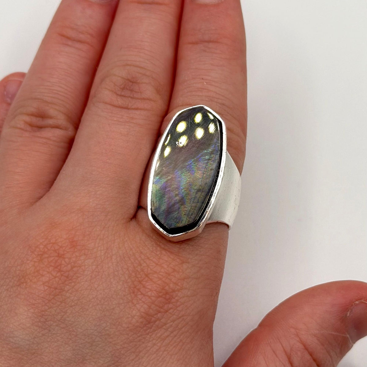 Kendra Scott Silver Statement Ring Size 7.5