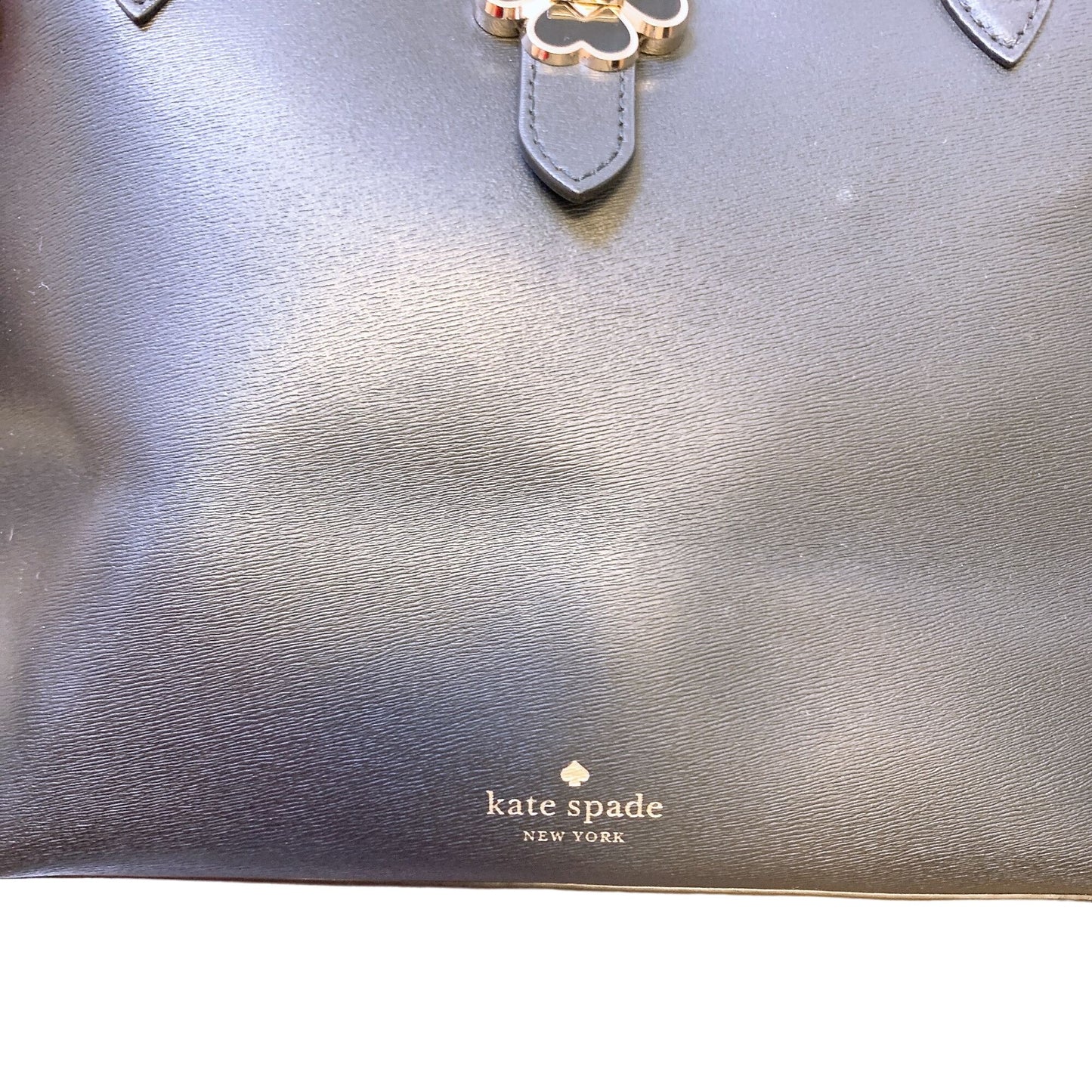 Kate Spade Black Tote Handbag w/Hook & Spin Closure Size Medium