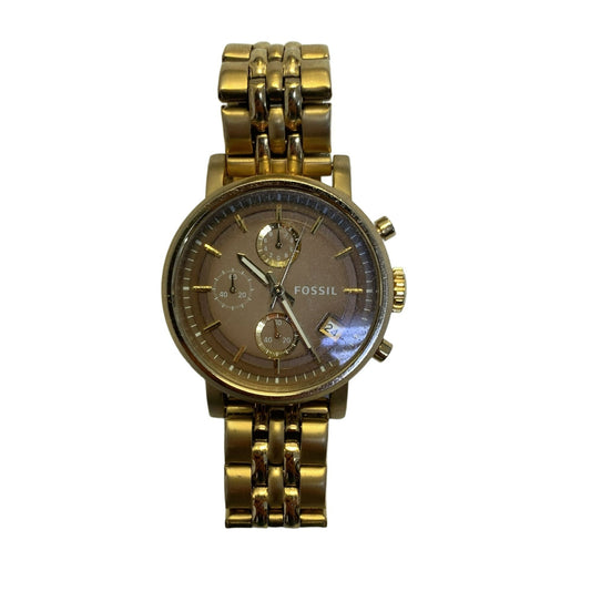 *Fossil Gold Round Face Watch